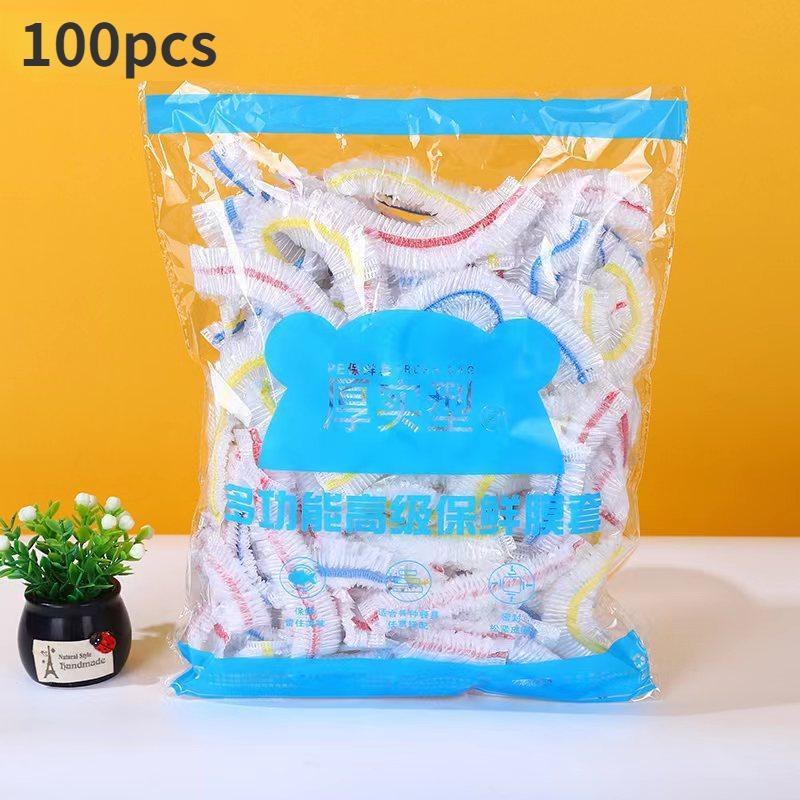 Disposable Cling Film, Food Grade Household Fresh-keeping Bag, with Elastic Mouth, Bath Cap Style Fresh-keeping Cover, Insect and Dust Prevention