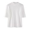 Women Sweater Half High Collar Half Sleeve Knitting Tops Solid Color Slim Fit Sweater Tops Commuting Street Wear
