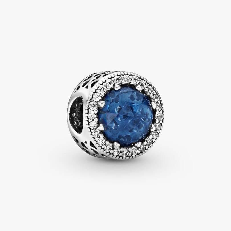 Pandora Sparkling Dark Blue Charm 791725NMB Sterling Silver