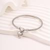 Titanium Steel Woven  Light Luxury Simple Love Pendant  Can Be Customized Non-fading Mirror Peach Heart 