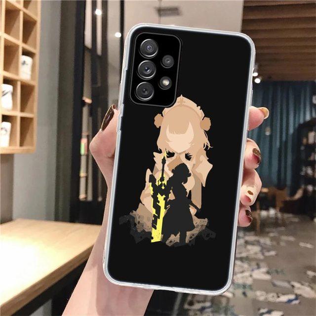 Black Art Genshin Impact puha telefontok Samsung Galaxy A52 A53 A12 A13 A22 A23 A32 A33 A72 A73 5g A02s A03s A50s Pattern Co.