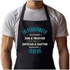 Kitchen Apron - A Formidable Hiker Man - Black - Durable Cotton - Breton Print