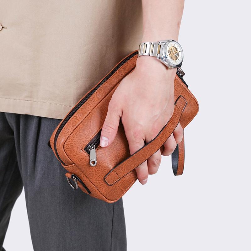 Leather Crossbody Bags Casual Mini Men Handbag Small Men's Shoulder Bag Designer Vintage Leather Messenger Bag Men's Purse