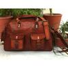 16-Zoll-Damen-Reisetasche „Air Cabin“ aus Leder im Vintage-Stil, Wochenend-Übernachtungstasche