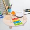 Set Tobe pentru Copii, Instrument de Percuție Montessori, Jucărie Muzicală Senzorială, Kituri din Lemn pentru Vârsta de 3 Ani