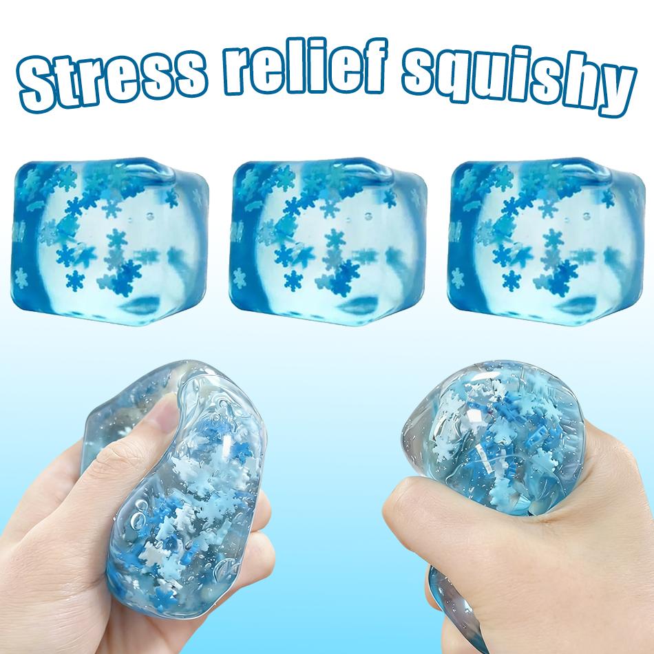 Selling Snowflake Ice Beads Squeeze Toy Slow Rebound Stress Ball Decompression Vent Toy Surprise Gift In Stock