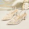 Plus-size Women's Shoes, Low-heeled Shoes, Pointed-toe High-heeled Shoes