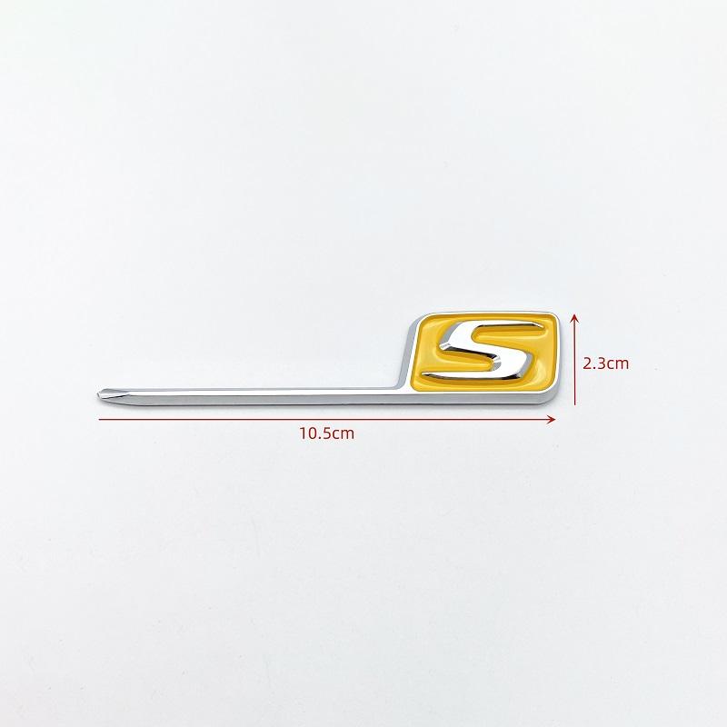 Emblemat Odznaka S ABS Naklejki na Bagażnik Samochodu Dla S E63S C63S GLC63S GLE63S GLS63S GTS GT43S GTR GT53 GT50 CLA45S Srebrny żółty czarny