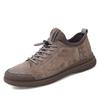Modische Sneaker Echtes Leder Freizeitschuhe Herren Atmungsaktiv Klassisch Sand Khaki Herrenschuhe Lederschuhe Frühling Herbst Sneaker %