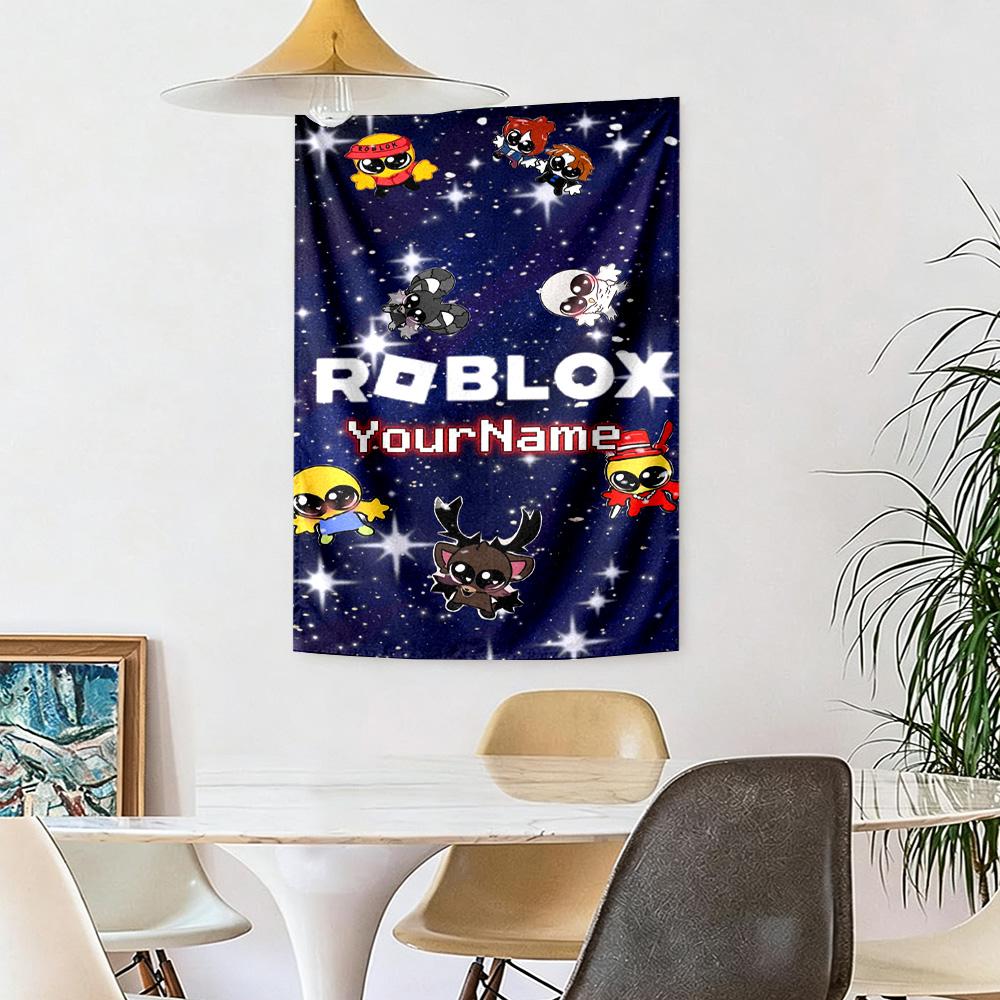 Roblox Custom Your Name Wall Decor Tapestry Art For Pet Memorial Birthdaywedding Party Backdrop Family Gift