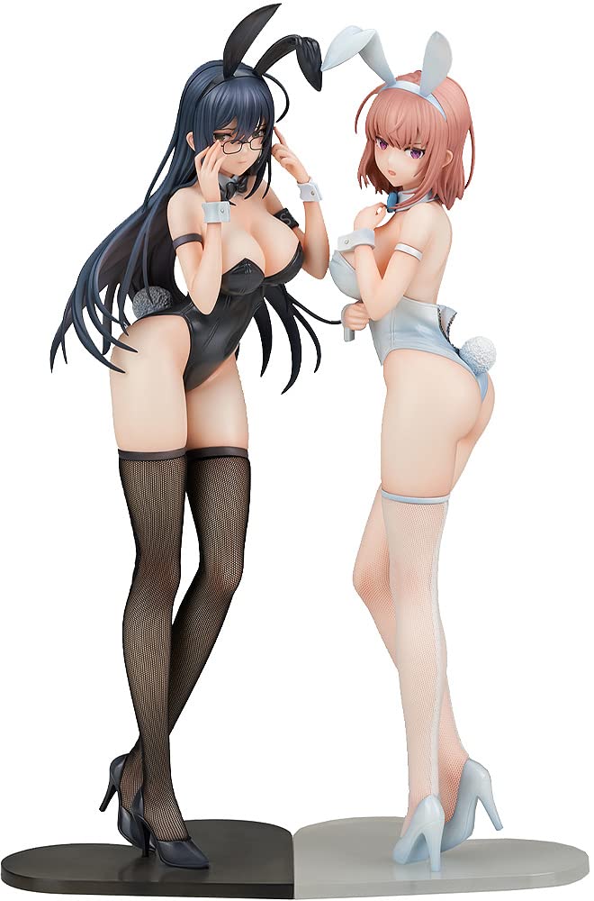 Ikomochi Sensei Original Black Bunny Aoi White Bunny Scale Plastic Figures of EN92486 Characters & Natsume, 1/6 Pre-painted (Set 2)