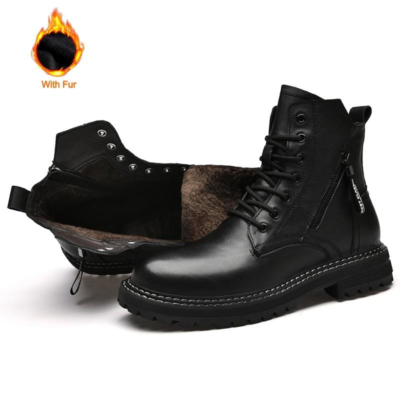 Genuine Leather Casual Outdoor Boots for Men Luxury Brand Formal Winter Boots High Quality Non-Slip Ankle Boots Motorcycle Boats
