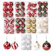 6Pcs Fashion Plastic Christmas Ball Set 10 Colors Suspensable Xmas Ornament Ball 6cm Christmas Tree Balls Showcase
