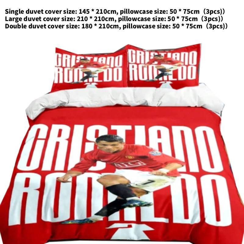 Cristiano Ronaldo Bedding Set With Active Print For Teenagers And Kids Bedroom Decor