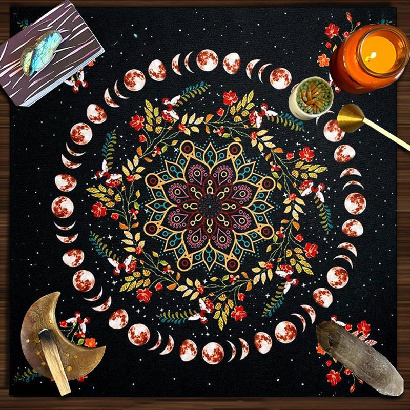 1 stk Tarotkort Duk 12 Zodiak Kortspill Spådomskort Matte Brettspillduk Duk Dekorasjon Hjemmeinnredning