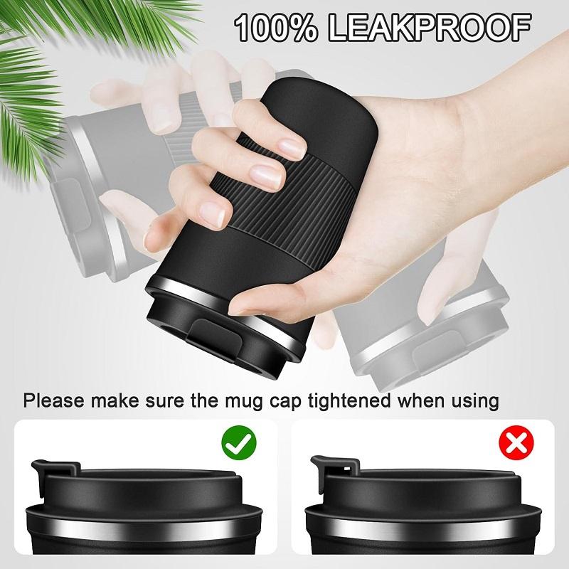 Stainless Steel Coffee Cup Thermal Mug Travel Leak Proof Thermal Bottle Tea Coffee Mug Reusable Cold Drinks Insulated Cup