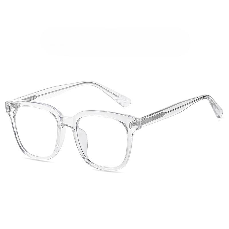 New Fashion Retro Anti-blue Flat Mirror TR Pin Plain Black Frame Glasses Trend Transparent Glasses Frame