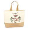 Jute Tote Bag - PLANETEE - Josiane Life Is More Beautiful - Natural Jute - Multicolor - Made In France
