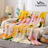 Sunny Floral Burst Flannel Blanket Warm Soft Halloween Christmas Couch Warm Cozy Decorative Decor Gift for All Season
