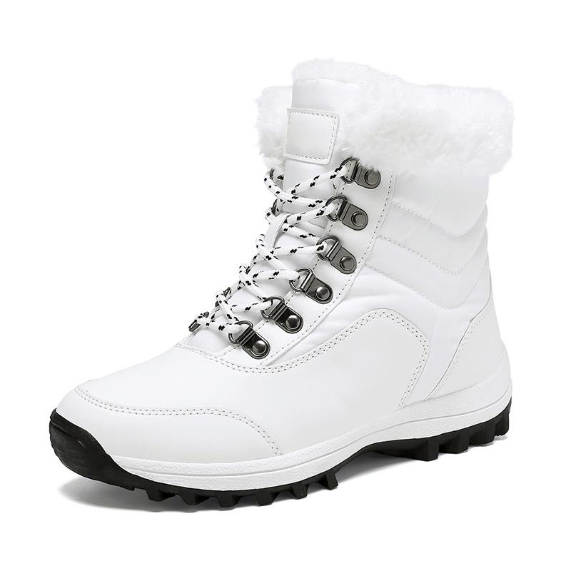Boots Snow boots Cotton boots Fleece thickened thermal cotton shoes Large size thick-soled non-slip cotton boots