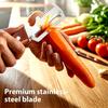 Durable Smooth Stainless Steel Peeler Wooden Handle Multifunctional Kitchen Accessory for Daily Fruit Veg Processing7