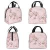 Sac à lunch isotherme Fleur de cerisier Prunier pour enfants École Glacière Boîte à lunch thermique Sac fourre-tout Boîtes à lunch portables Contenant