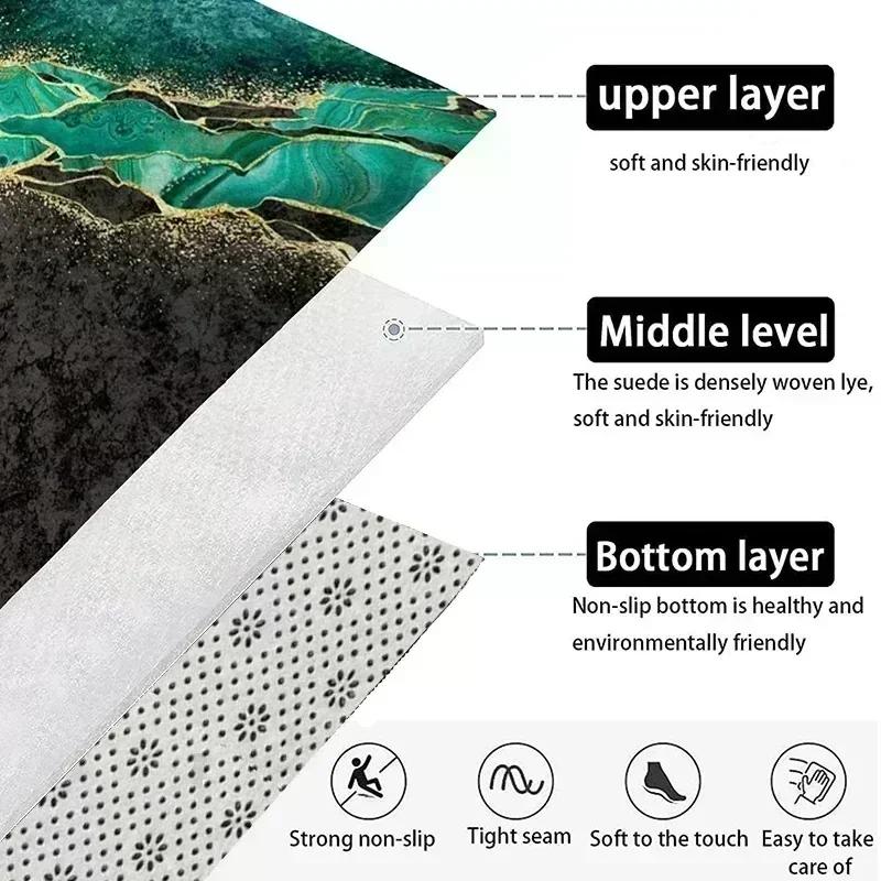 Ocean Themed Retro Map Doormat Octopus Mermaid Sailboat Floor Mat Suitable for Living Room Bedroom Bathroom Entrance Doormat