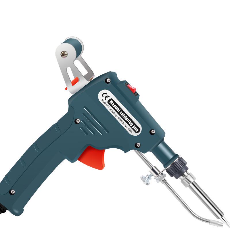 60W Internal Heating Semi-Automatic Soldering Iron with Manual Feed, US Standard
