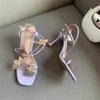 Modische Schuhe für Damen Sommer Damen Sandalen Mode Vielseitige Damenschuhe Schmetterling Schlanker Absatz Pumps Hohe Absätze Schnalle Damenschuhe