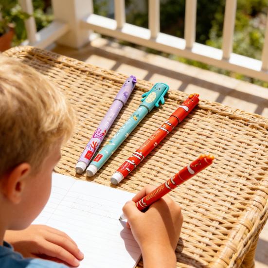 Oceaan Dieren Uitwisbare Gelpennen Leuke 3D Schildpad Clownvis Zeepaardje Toppers 0.5mm Soepel Schrijvende Pennen met Gum Leuk Schoolmateriaal