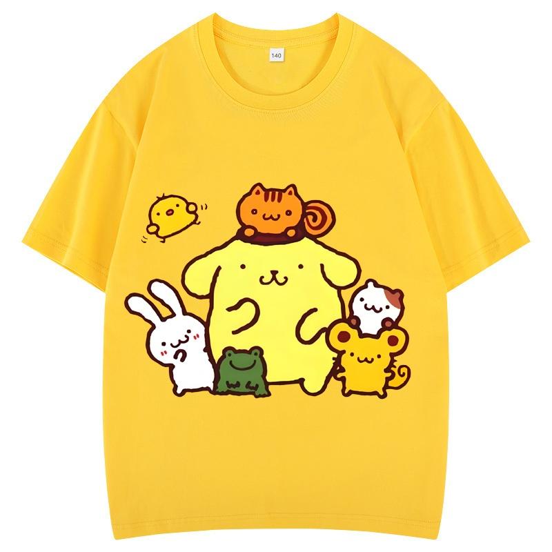 T-shirt Pom Pom Purin Enfants Dessin Animé Décontracté Été Filles Manches Courtes T-shirt Filles Vêtements Garçons Vêtements Adolescents