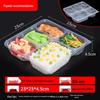 Disposable 5-Compartment Meal Prep Containers