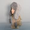 Real Fur Wool Hat Unisex New Winter Warm Bomber Russian Ushanka Hats With Ear Flaps Cow Leather Thick Snow Earflaps Baseball Cap