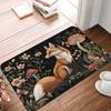 Magic Mushroom and Little Fox Doormat Non Slip Rug Home Decor Carpet Washable Living Room Bedroom Kitchen Floor Mat