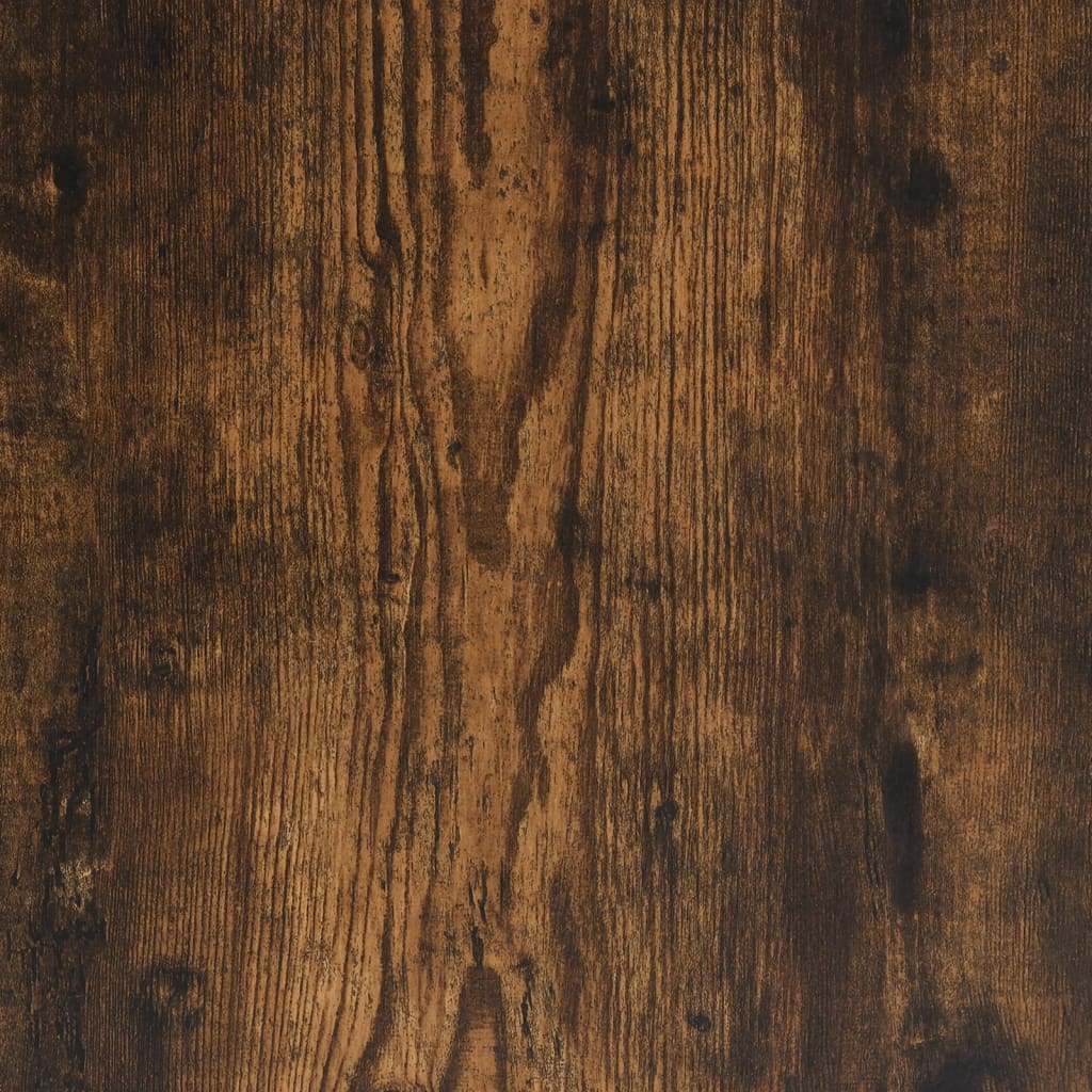 Bathroom Mirror with Shelf Smoked Oak 50 X 12 X 60 Cm Wood Based Material