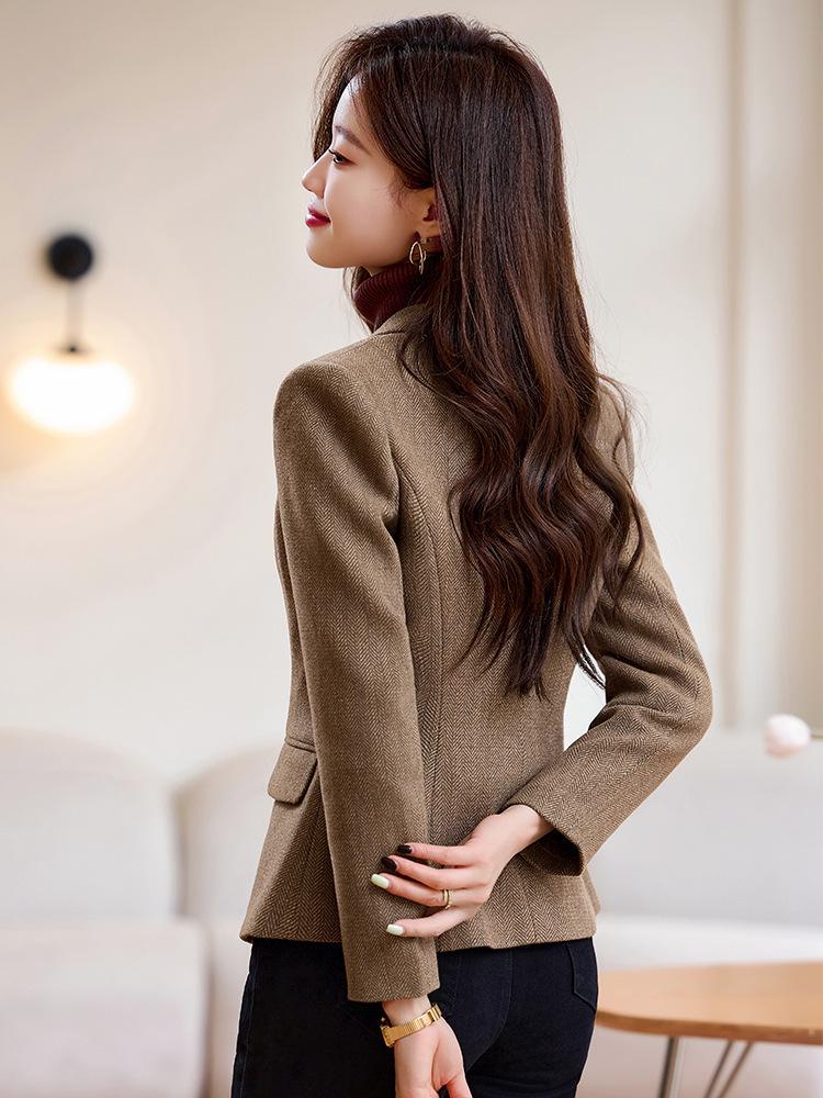 Women's Wool Casual Blazer Autumn Winter 2025 - Short European American Style