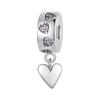BAMOER 925 Silver Charm Spiritual Heart Infinity Pendant Fits Charm Bracelets, 925 Silver Lucky Charm SCC1745
