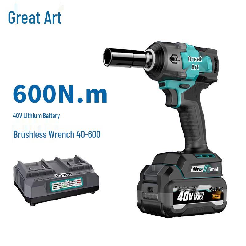 DAYI 40V 600N·m Brushless Cordless Impact Wrench CN plug (adapter included)