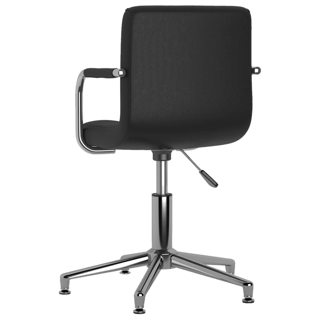 Dining Room Chairs 2 Pcs Swivel Black Faux Leather