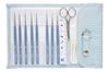 Tulip Etimo Lace Needle Set with Cushion Grip Royal Silver