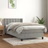 Maison Exclusive - Bettlattenrost und Matratze Hellgrau 90x200 cm Samt