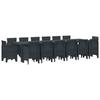 Garden Dining Set 15 Pcs Anthracite Poly Rattan