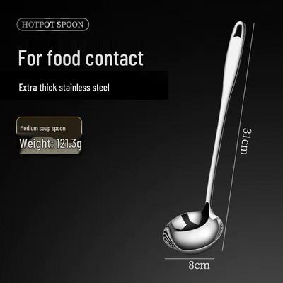 HANDUNYOU Stainless Steel Long Handle Soup Spoon