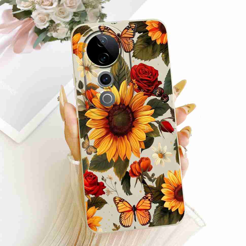 For Vivo S19 Pro 5G Case Cartoon Rabbit Flowers Soft Silicone Back Cover For Vivo S19 Pro V2362A Shockproof Phone Cases