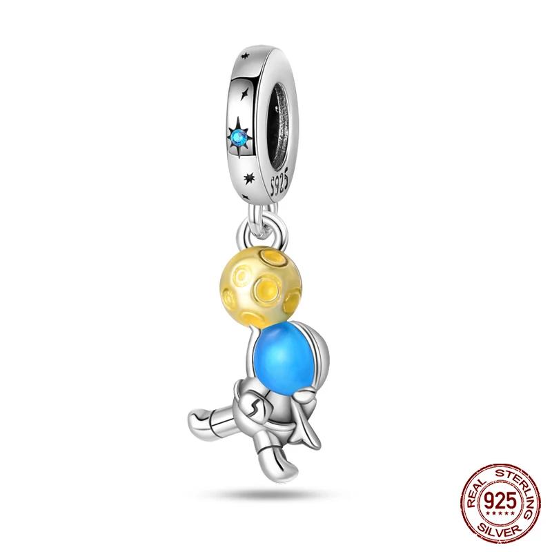Copper Fashion Space Travel Collection Rocket Astronaut Charm Bead Charms Bead Charms Compatible With 4MM Hole Diameter Bracelets Do It Yourself Jewel