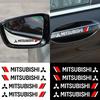 4Pcs Car Logo Door Handle Sticker Car Badge Body Decal For Asx Lancer Pajero 4 Outlander 3 Xl L200 EX10 X Colt Pajero