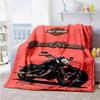 Harley-davidson Motorcyklar Anpassa Text Filt Gåva Personlig Filt Hållbar Komfort Lämplig för Picknick Heminredning Soffa Kontorsstol