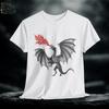 Skeleton Dragon Graphic Tee: Gothic Fantasy Cotton Shirt