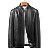 Men's Middle-Aged & Elderly Thickened Leather Jacket – Warm, Velvet Lined Cycling Coat