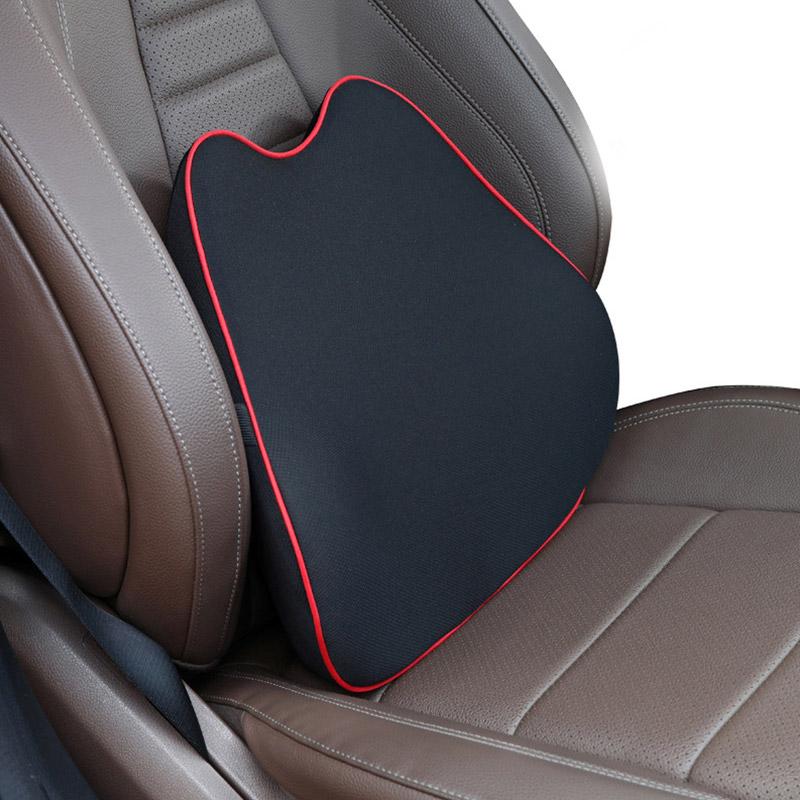 Almofada para encosto de cabeça de carro, suporte lombar com memória de pescoço, algodão respirável, almofada para encosto de cabeça, assento